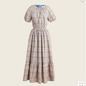 J. Crew Side cutout organic cotton dress in Liberty® Giorgia Duke print NWT